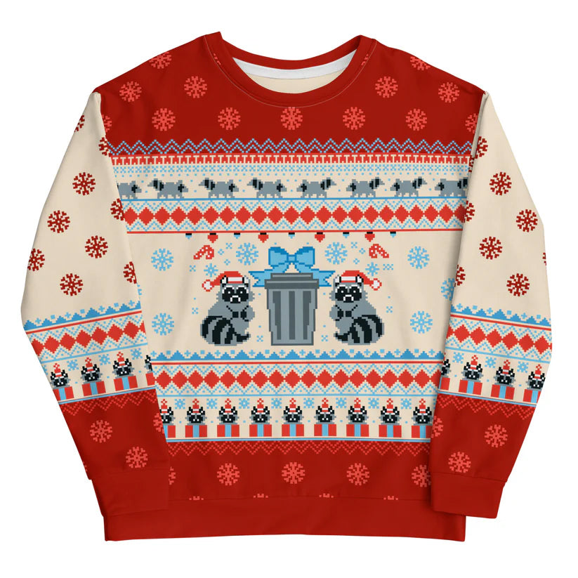 Raccoon Ugly Christmas Sweater 2025 – Moonbestprint