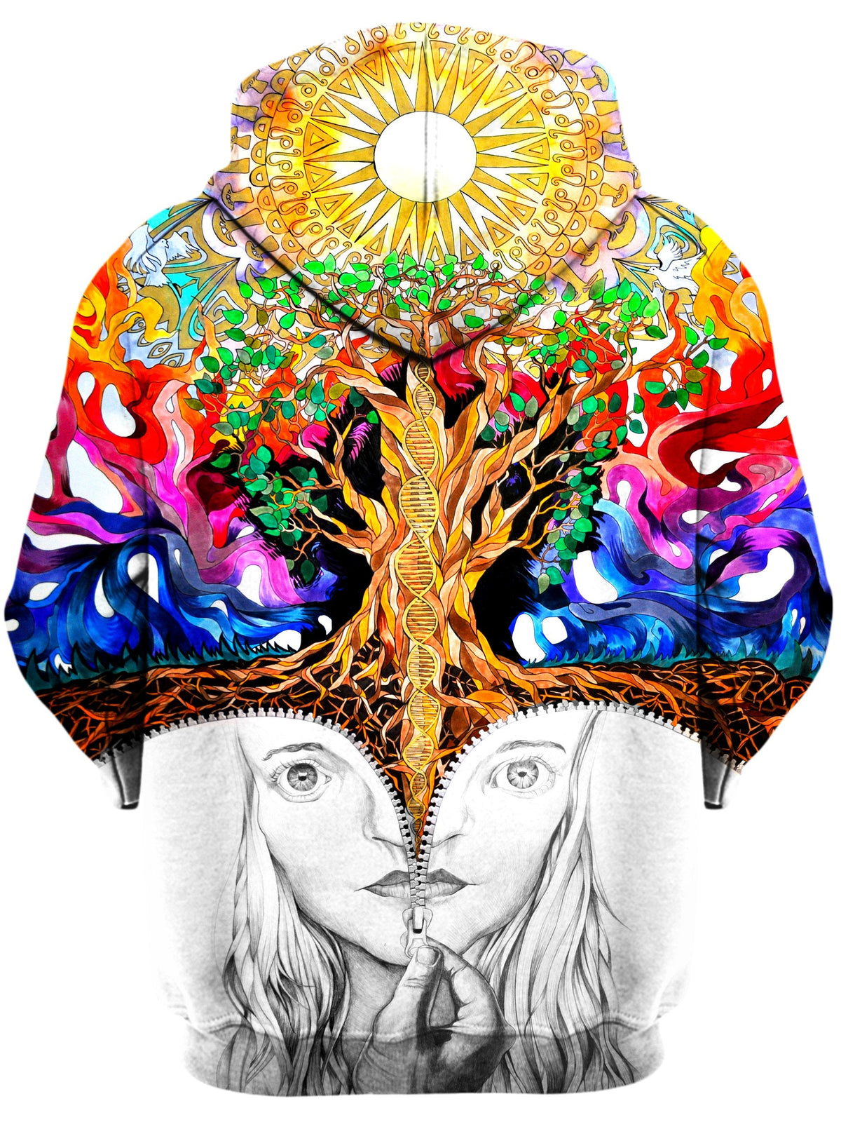 Unzipped Self Portrait Unisex Hoodie -Moonbestprint