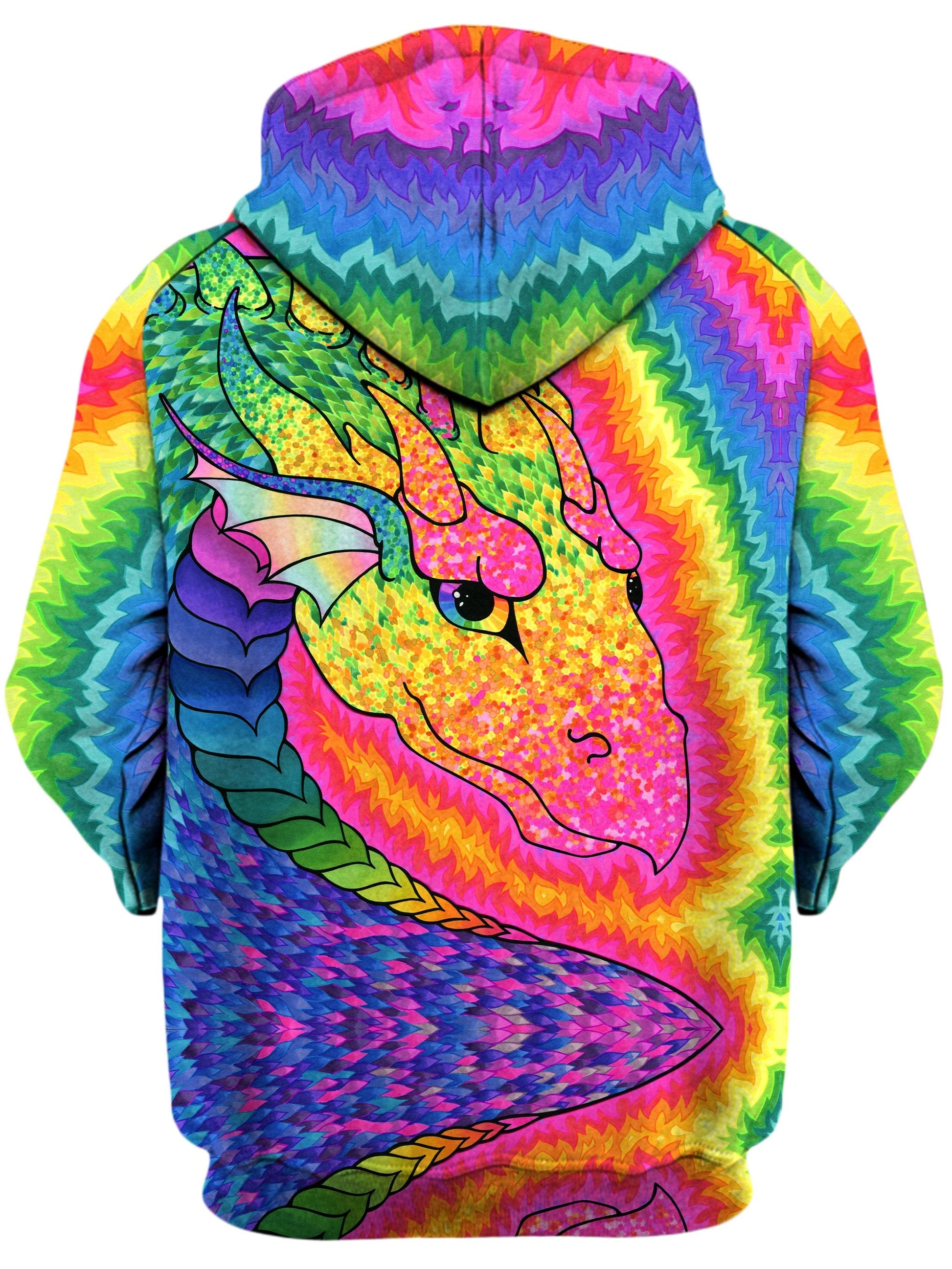 Rainbow Dragon Unisex Zip-Up Hoodie -Moonbestprint