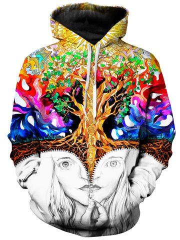 Unzipped Self Portrait Unisex Hoodie -Moonbestprint