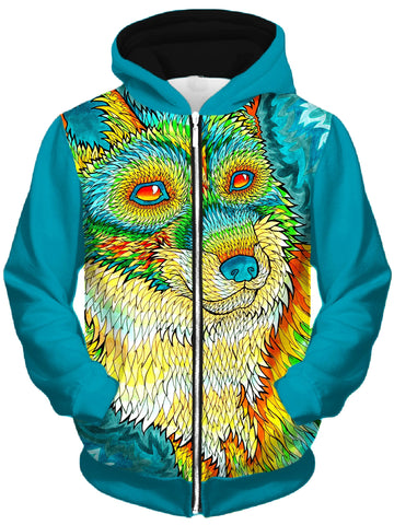 Foxadelic II Unisex Zip-Up Hoodie -Moonbestprint