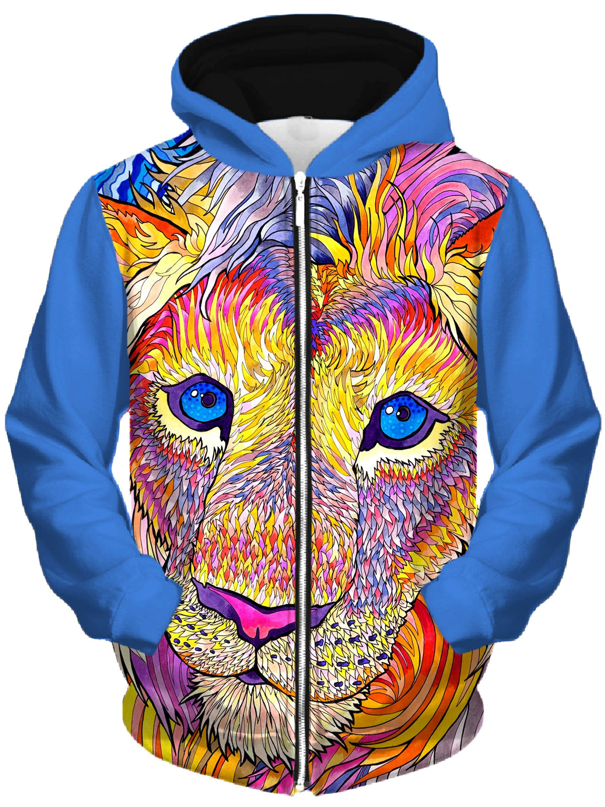 Kaleidoscopic King 2 Unisex Zip-Up Hoodie -Moonbestprint