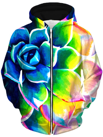 Supp Succulent Unisex Zip-Up Hoodie -Moonbestprint