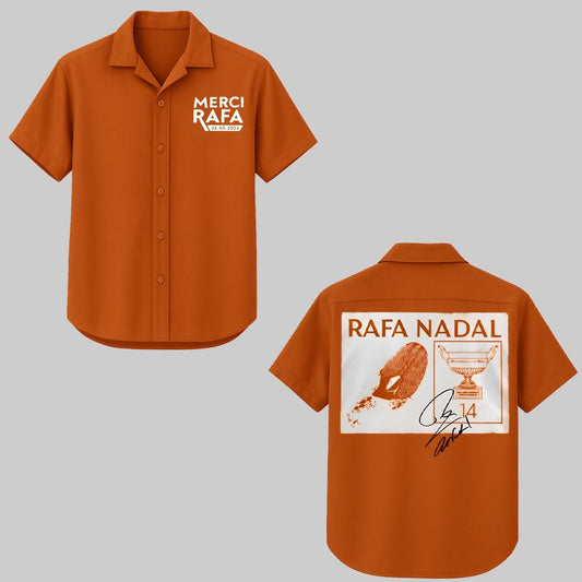 Rafael Nadal Merci Rafa Hawaiian Shirt - Moonbestprint