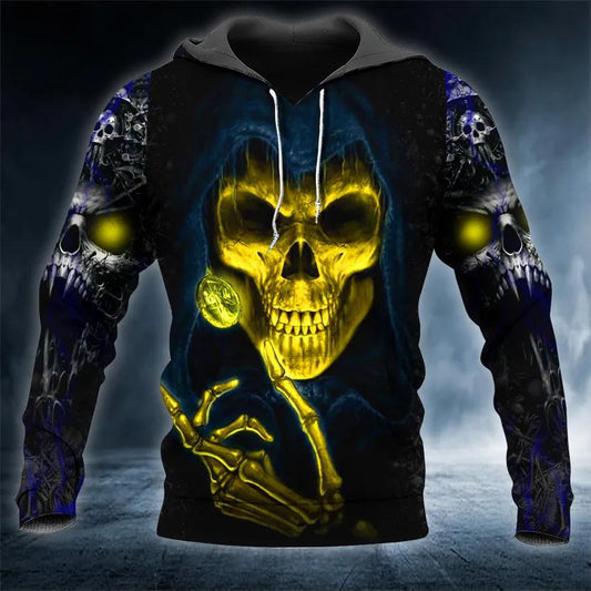 Reaper Front Skull 3D Hoodie Moonbestprint