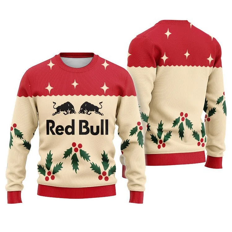 Red Bull Chrismas Cherry Ugly Sweater 2025 – Moonbestprint