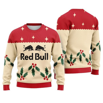 Red Bull Chrismas Cherry Ugly Sweater 2025 – Moonbestprint
