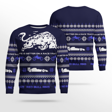 Red Bull Ring Winter Ugly Sweater 2025 Midnight Blue – Moonbestprint