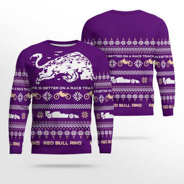 Red Bull Ring Winter Ugly Sweater 2025 Purple – Moonbestprint