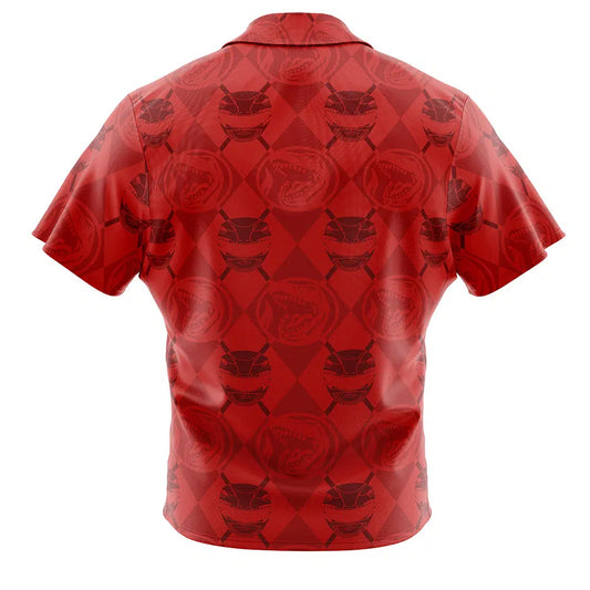 Red Ranger Pattern Power Ranger Hawaiian Shirt - Moonbestprint