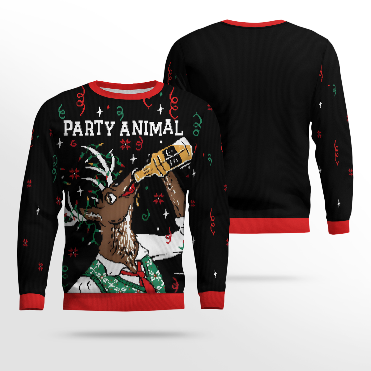 Reindeer Party Animal Ugly Christmas Sweater – Moonbestprint