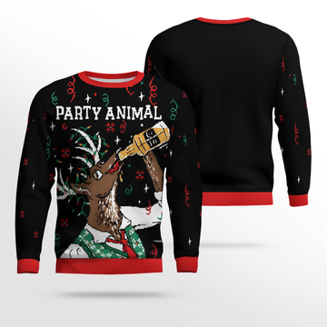 Reindeer Party Animal Ugly Christmas Sweater – Moonbestprint