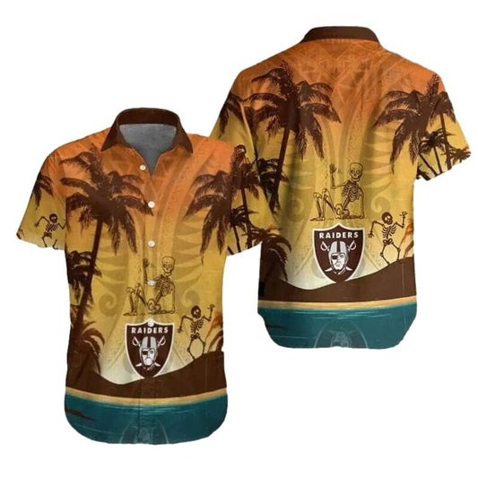 Retro Las Vegas Raiders Hawaiian Shirt Gift For Football Fans - Moonbestprint