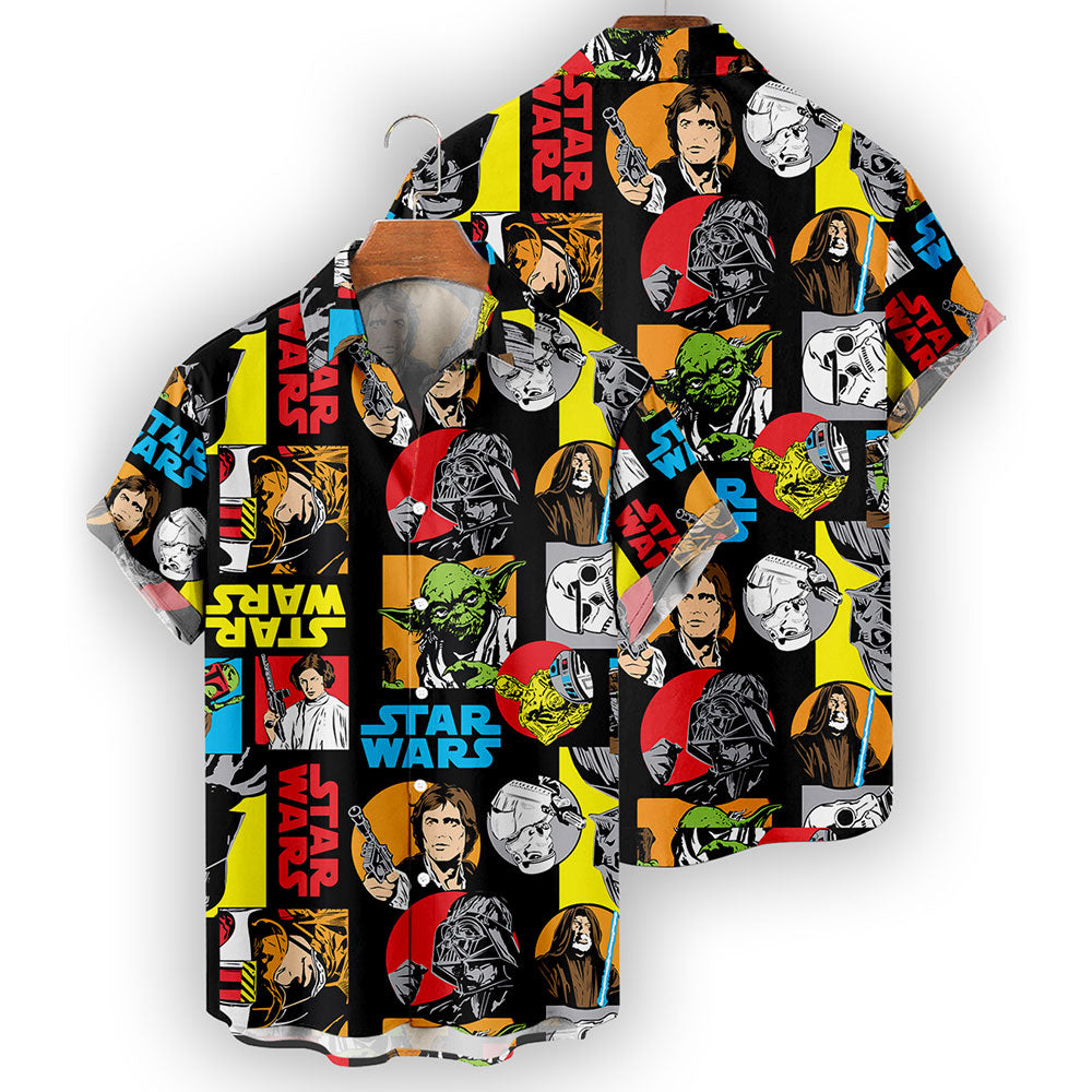 Retro Star Wars Hawaiian Shirt Color Pop Comic Style – Moonbestprint