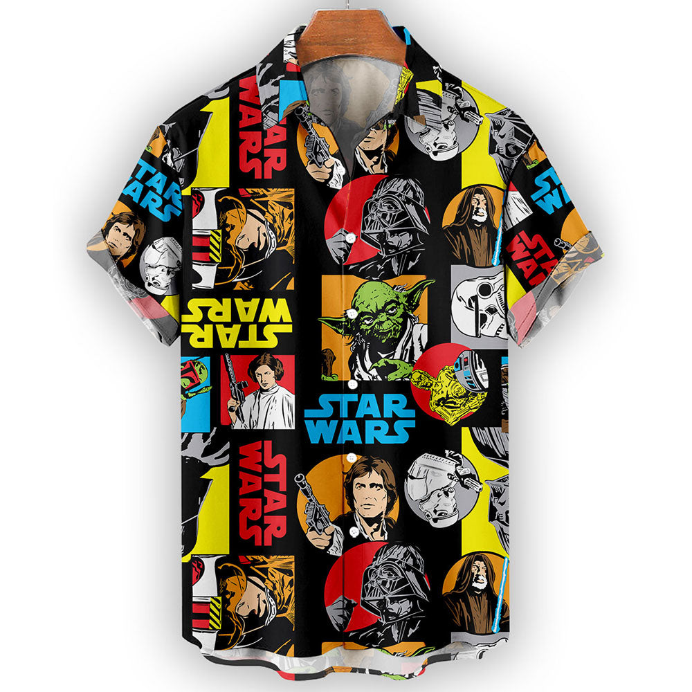 Retro Star Wars Hawaiian Shirt Color Pop Comic Style – Moonbestprint