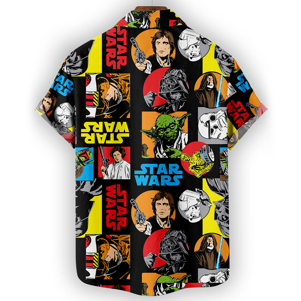 Retro Star Wars Hawaiian Shirt Color Pop Comic Style – Moonbestprint
