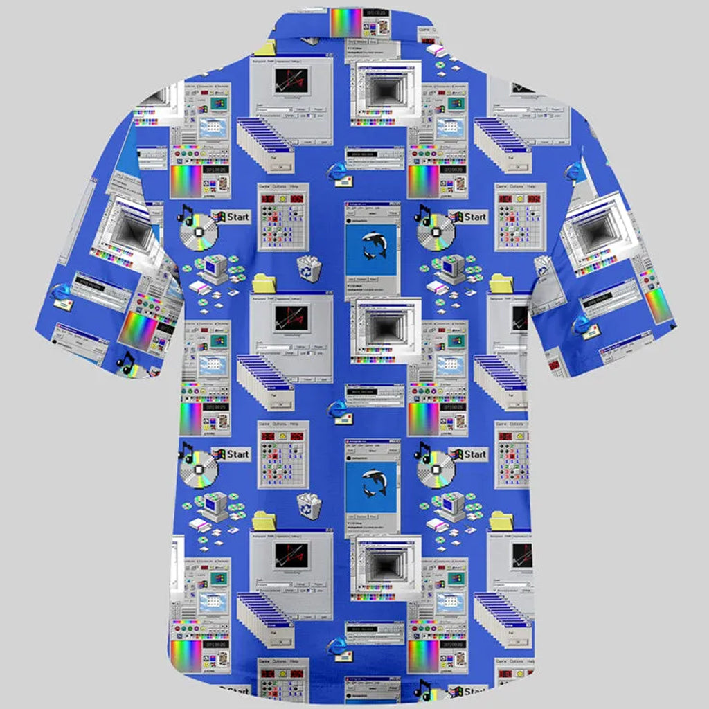 Retro Steam Windows Interface Hawaiian Shirt – Moonbestprint