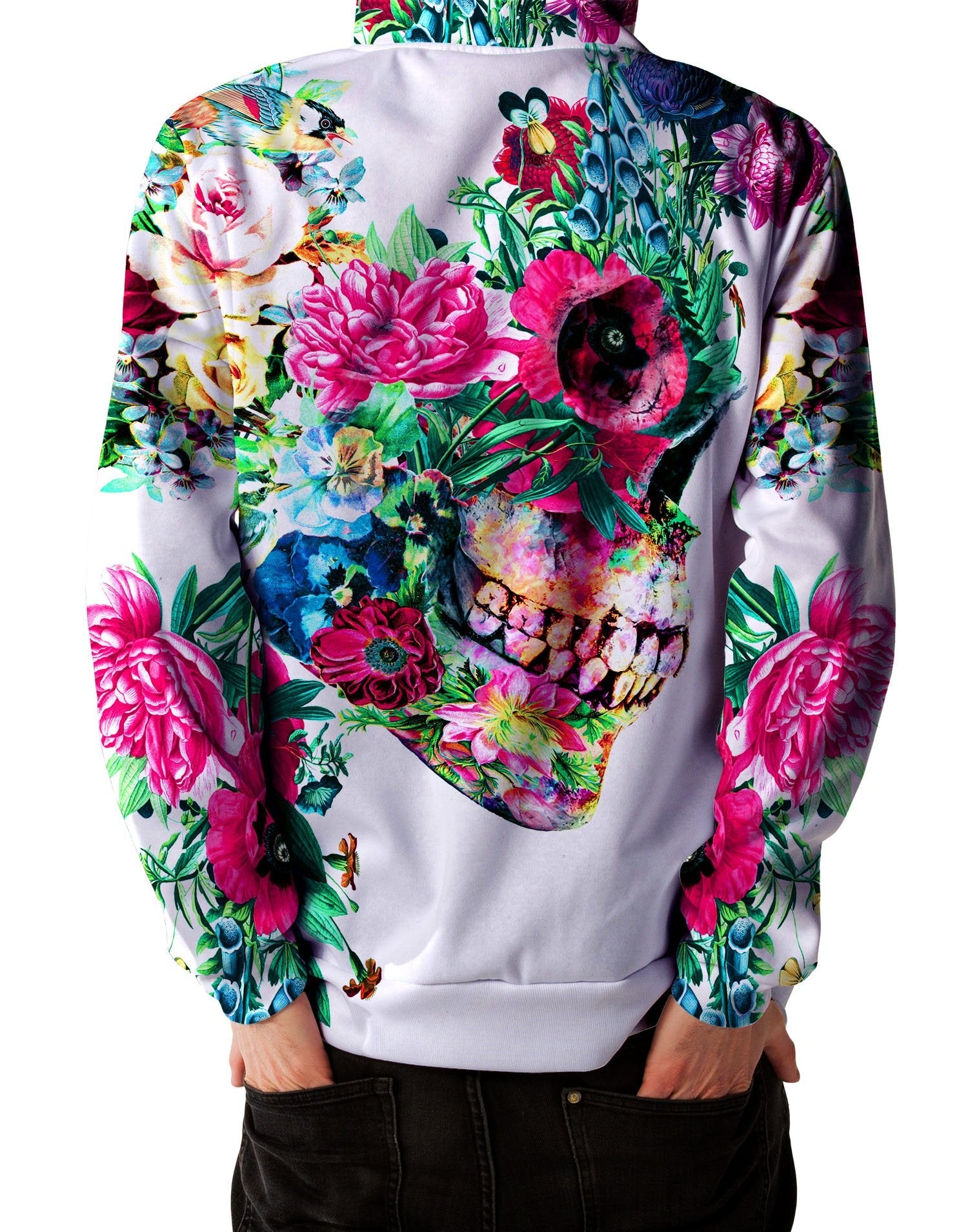 Floral Dorian Unisex Zip-Up Hoodie -Moonbestprint