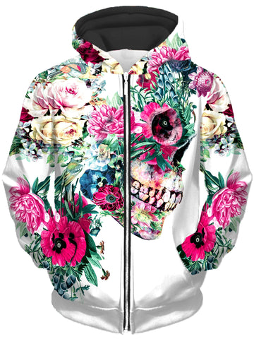 Floral Dorian Unisex Zip-Up Hoodie -Moonbestprint