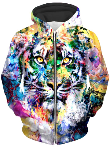 Tiger Unisex Zip-Up Hoodie -Moonbestprint