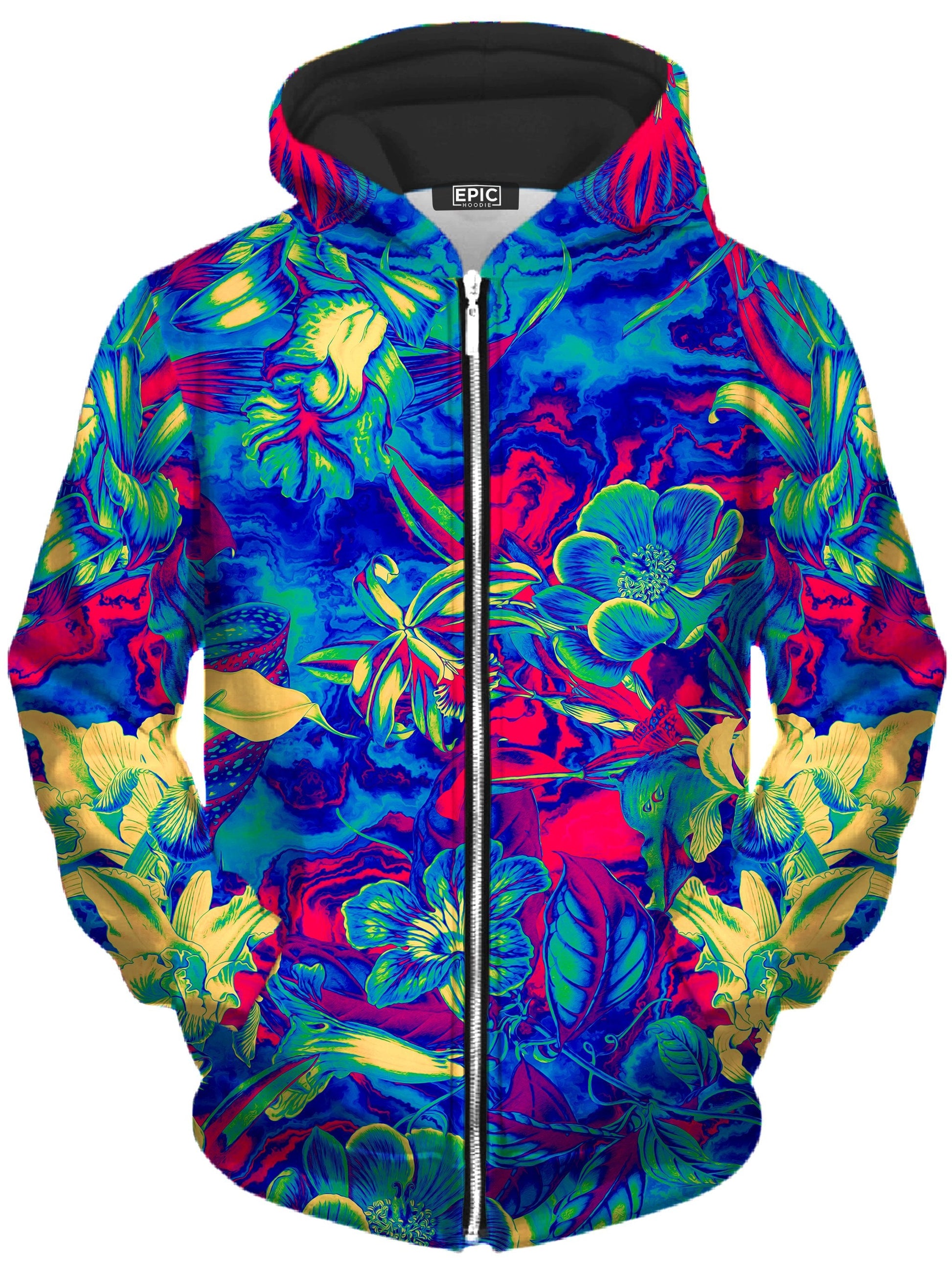 Poisonous Flowers Unisex Zip-Up Hoodie -Moonbestprint