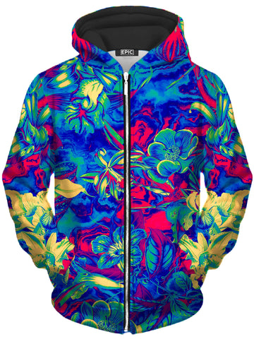 Poisonous Flowers Unisex Zip-Up Hoodie -Moonbestprint