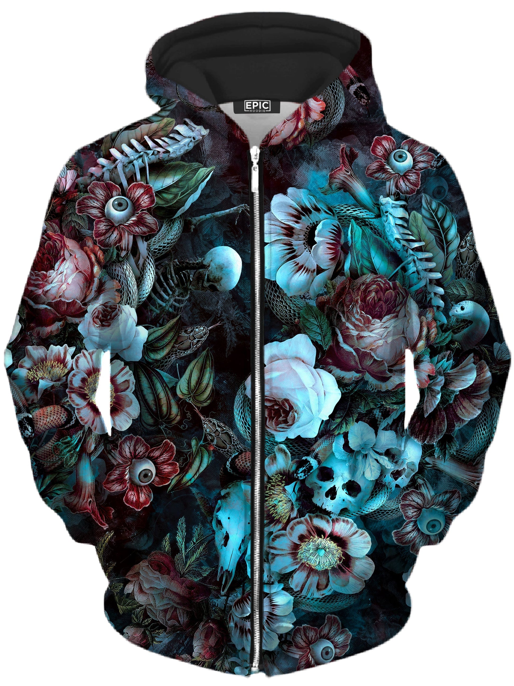 Eyes Of Darkness Unisex Zip-Up Hoodie -Moonbestprint