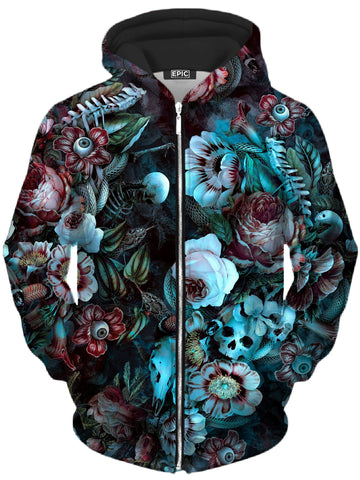 Eyes Of Darkness Unisex Zip-Up Hoodie -Moonbestprint