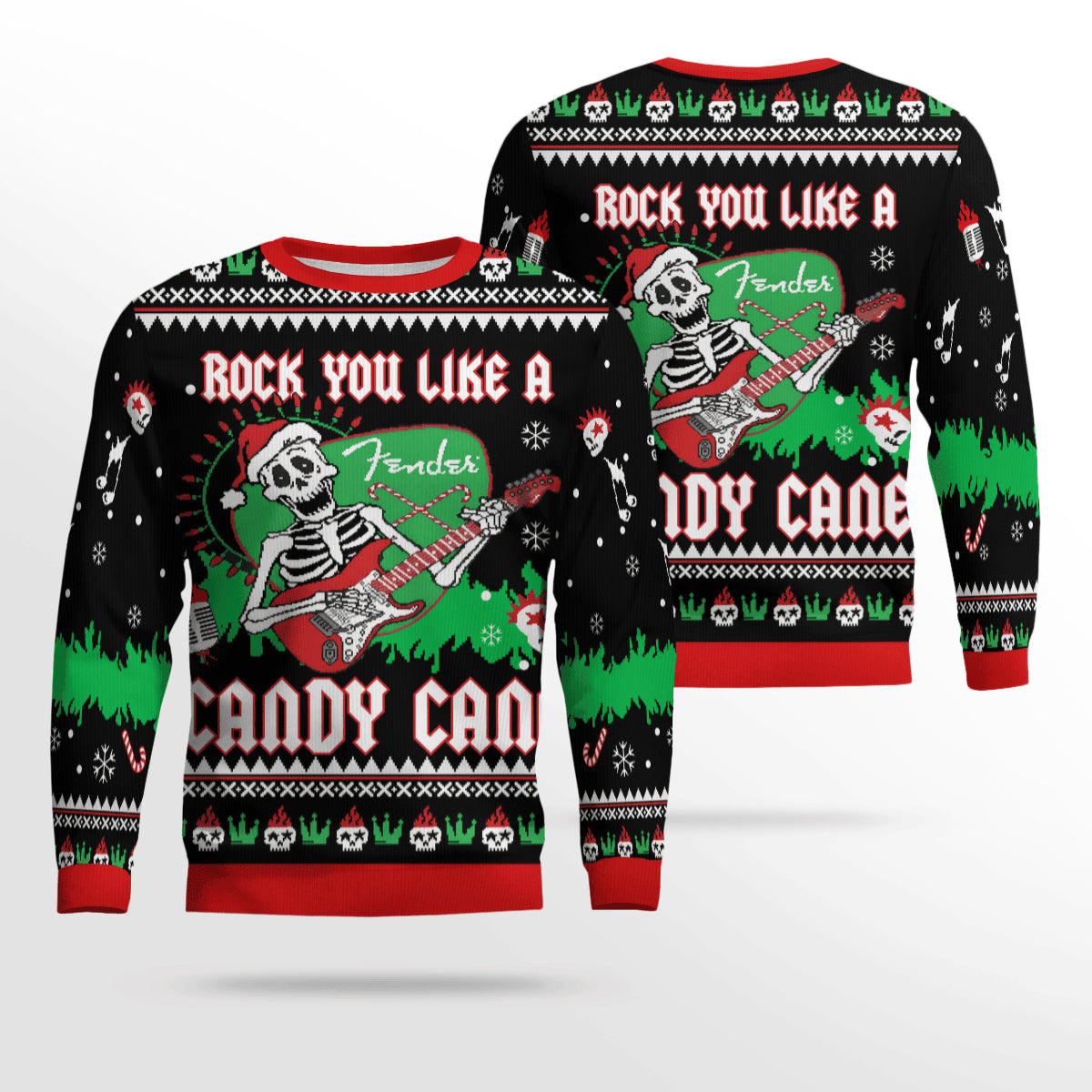 Rock You Like a Candy Cane Ugly Christmas Sweater 2025 – Moonbestprint