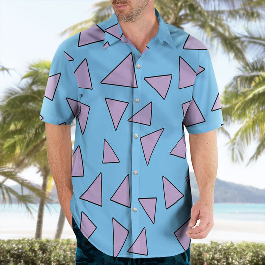 Rocko’s Modern Life Purple Triangle Pattern Hawaiian Shirt – Moonbestprint