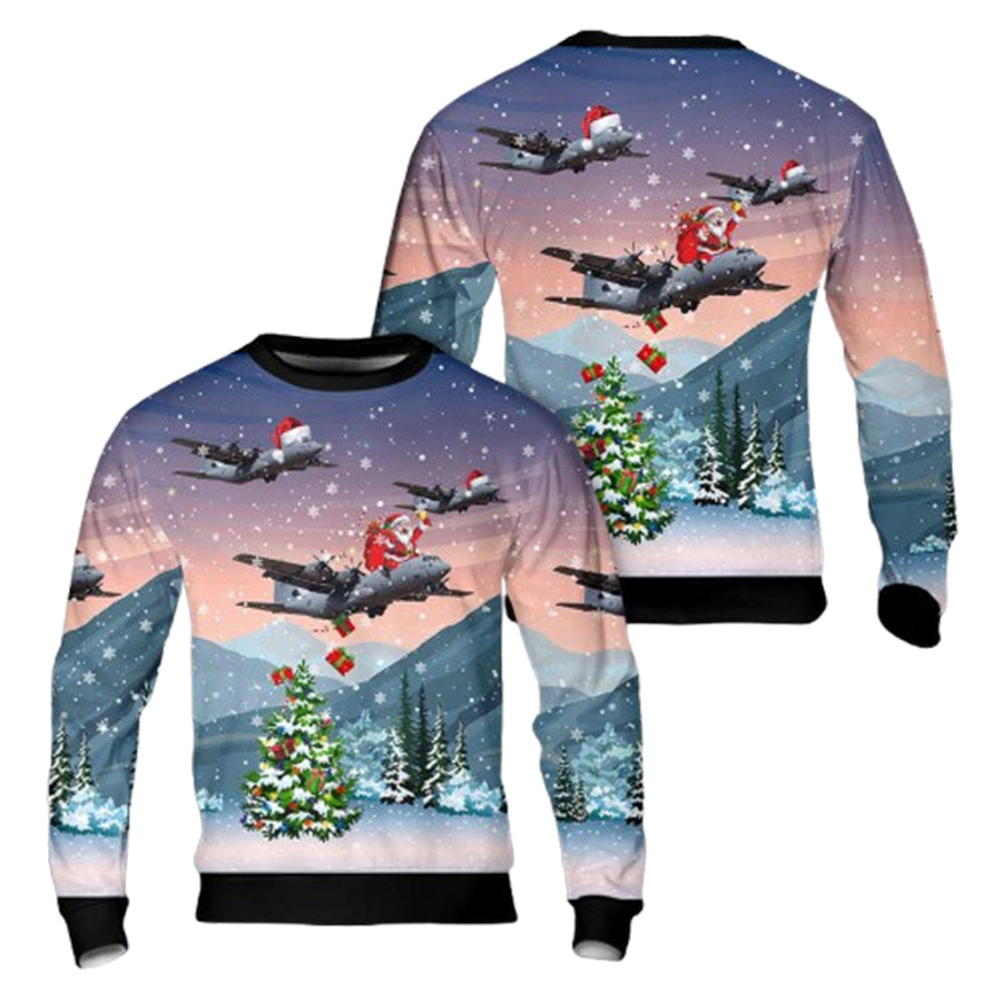 Royal Canadian Air Force Lockheed Martin Cc 130J 30 Hercules (L 382) Ugly Christmas Sweater – Moonbestprint