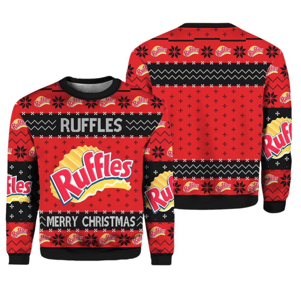 Rufffles Snack Brand Ugly Christmas Sweater - Moonbestprint
