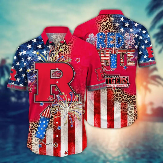 Rutgers Scarlet Knights NCAA Aloha Hawaiian Shirt 2, NCAA Hawaiian Shirt Moonbestprint