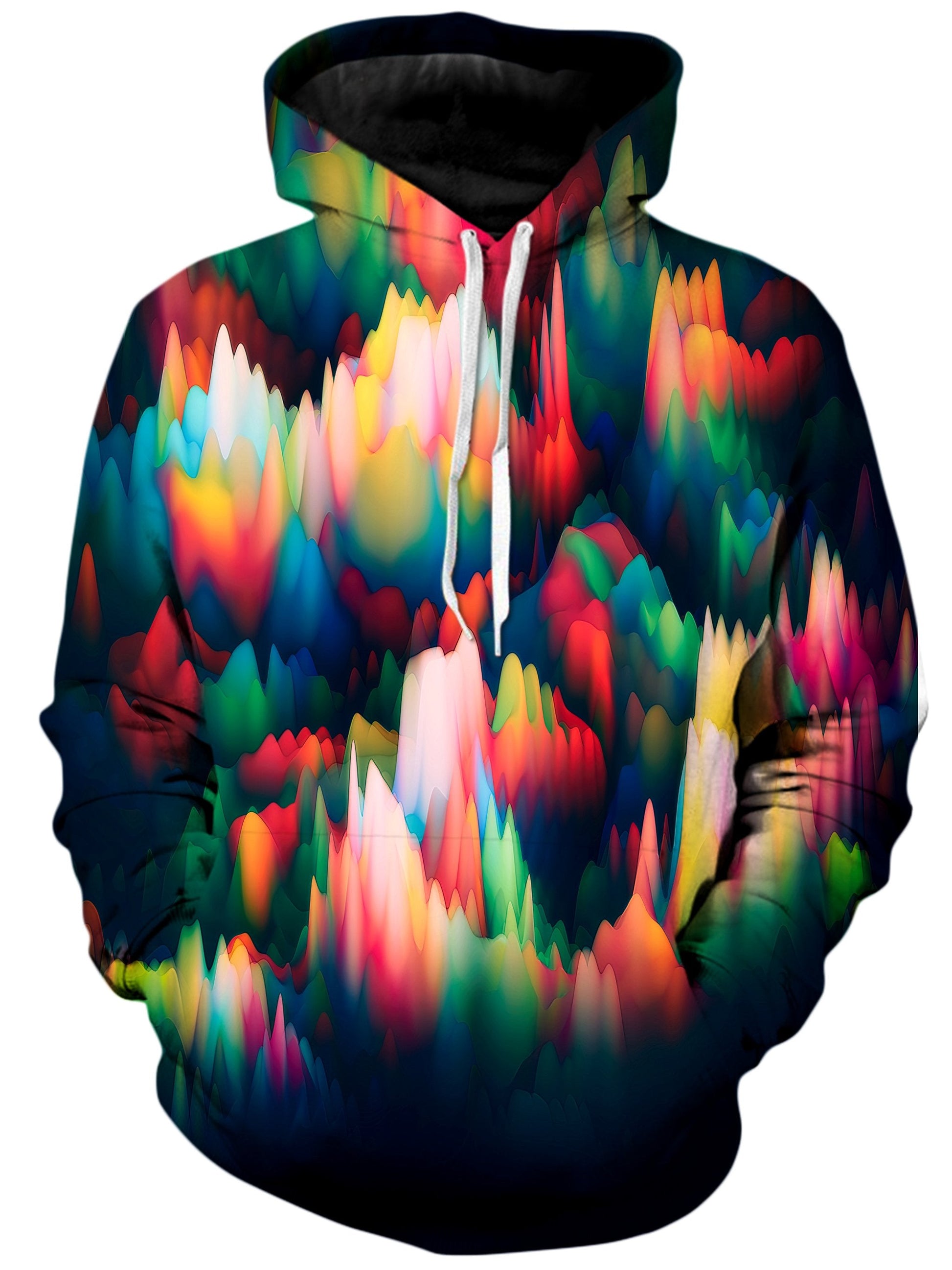 Abstract Waves Unisex Hoodie -Moonbestprint