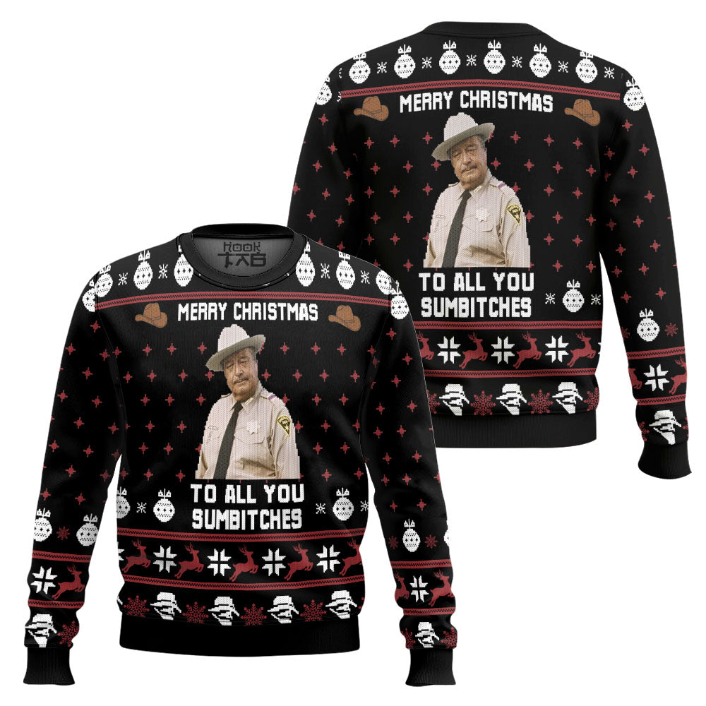 Smokey And The Bandit Merry Christmas Ugly Christmas Sweater – Moonbestprint