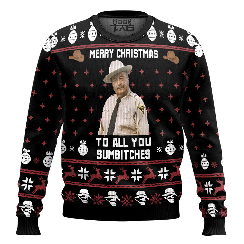 Smokey And The Bandit Merry Christmas Ugly Christmas Sweater – Moonbestprint