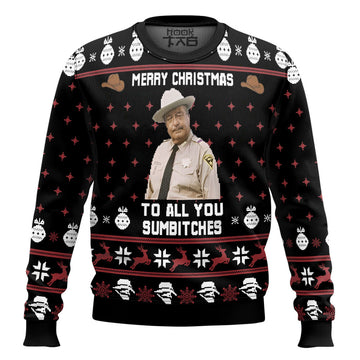 Smokey And The Bandit Merry Christmas Ugly Christmas Sweater – Moonbestprint