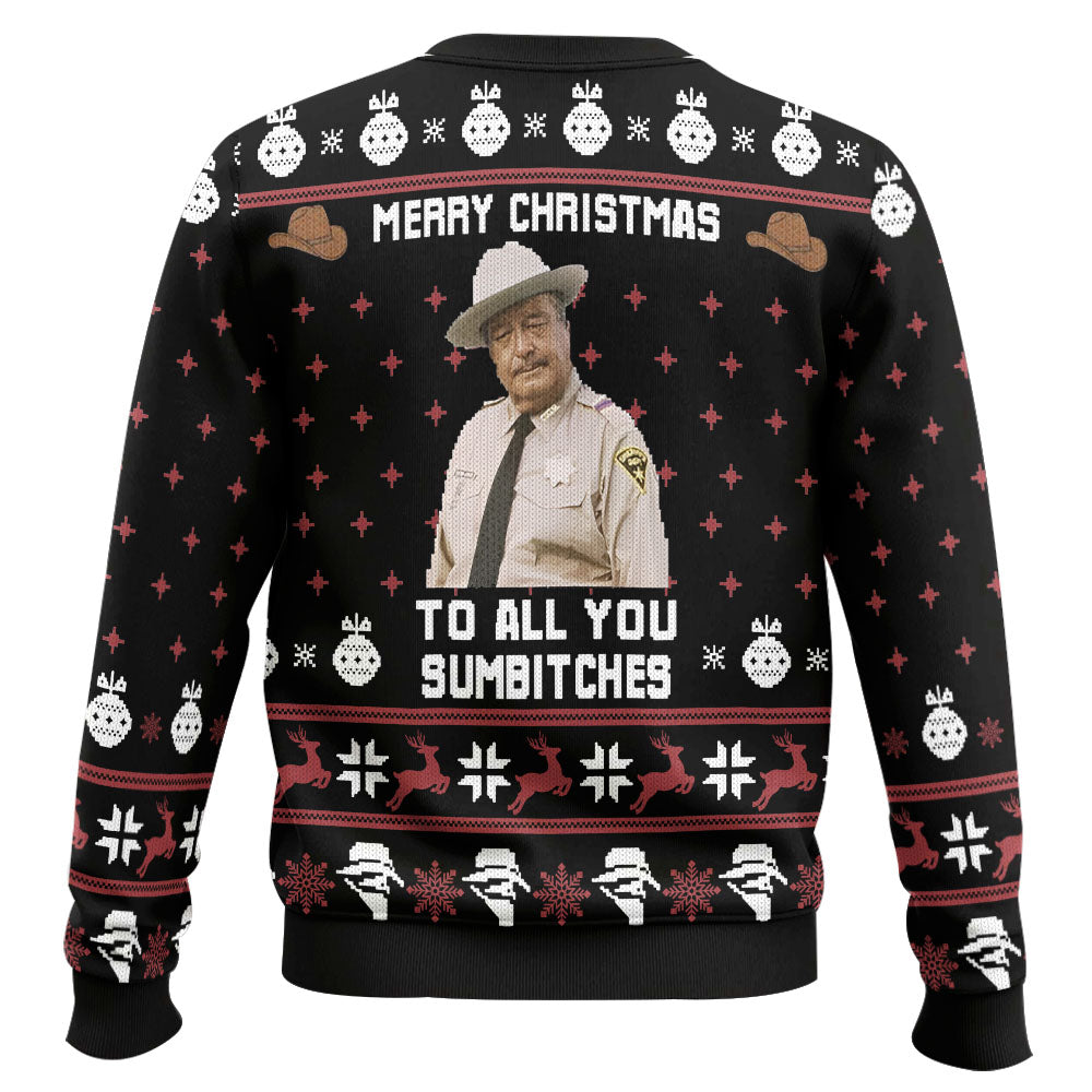 Smokey And The Bandit Merry Christmas Ugly Christmas Sweater – Moonbestprint
