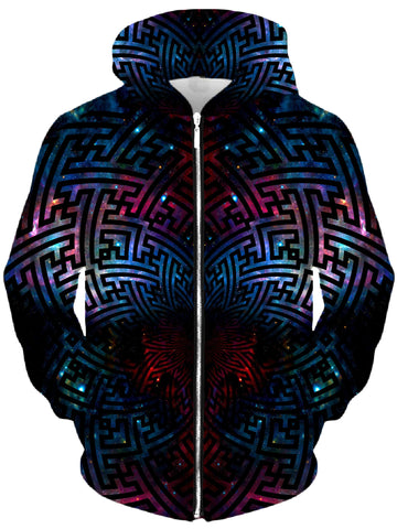 Sacred Sayagata Galaxy Unisex Zip-Up Hoodie -Moonbestprint