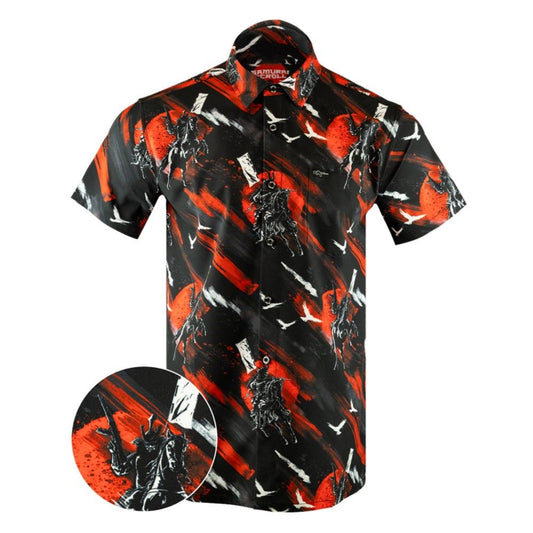 SAMURAI SCROLL Hawaiian Shirt - Moonbestprint