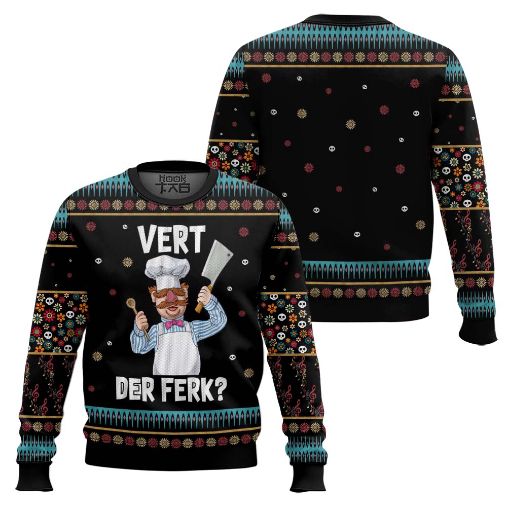 Funny Swedish Chef Vert Der Ferk Ugly Christmas Sweater – Moonbestprint