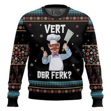 Funny Swedish Chef Vert Der Ferk Ugly Christmas Sweater – Moonbestprint