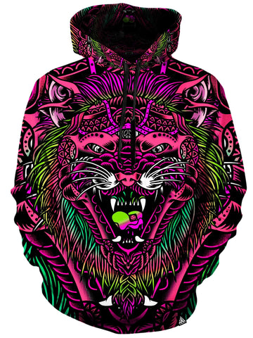 Acid Tiger Pink Unisex Hoodie -Moonbestprint
