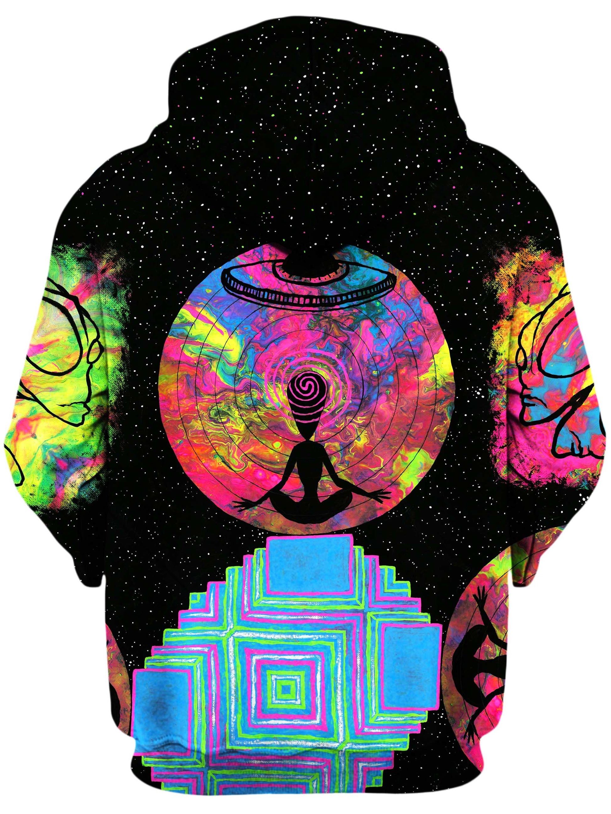 Alien Meditate Unisex Hoodie -Moonbestprint