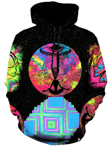 Alien Meditate Unisex Hoodie -Moonbestprint