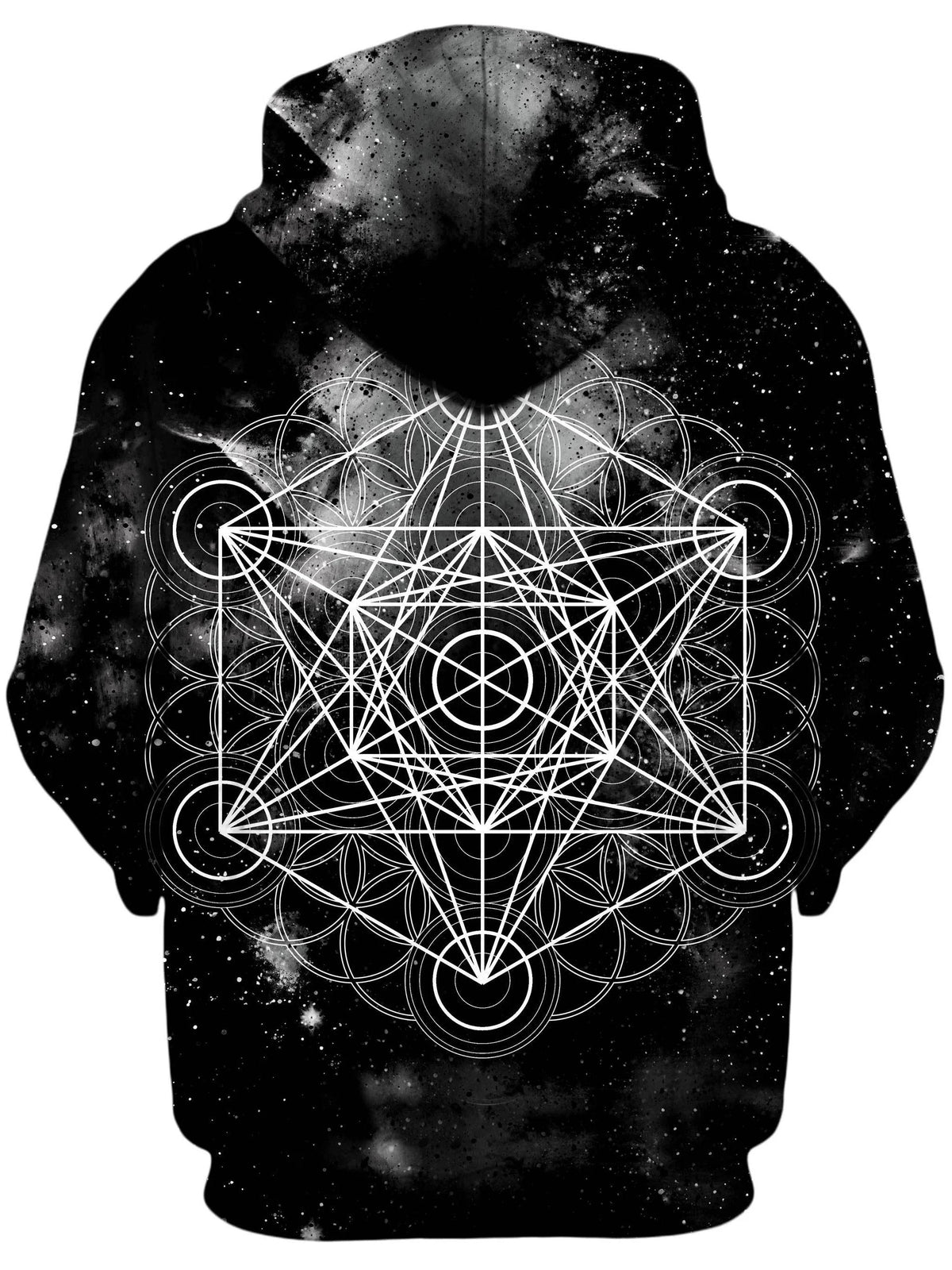 Black Space Metatrons Cube Unisex Hoodie -Moonbestprint