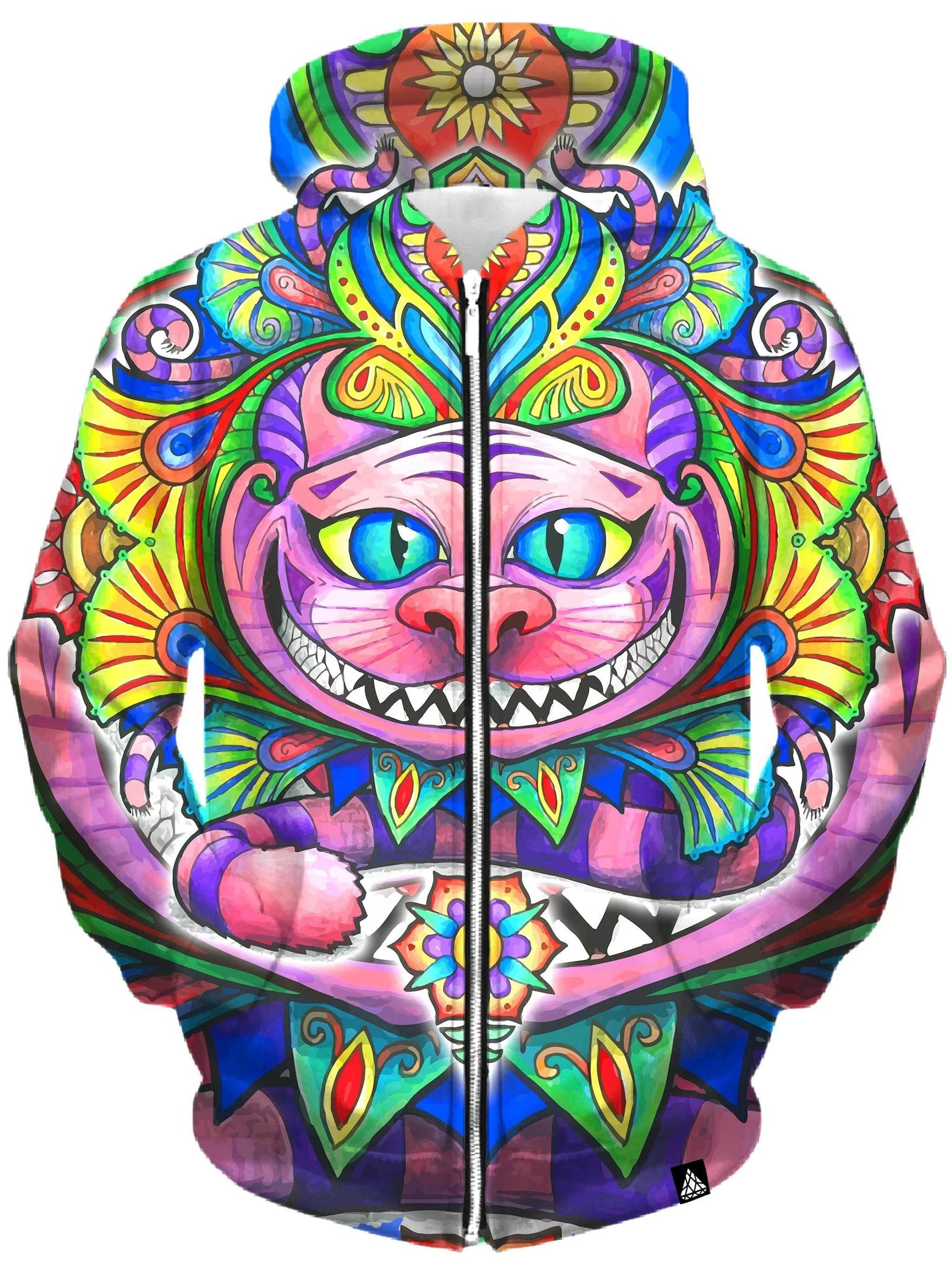 Cheshire Cat Unisex Zip-Up Hoodie -Moonbestprint