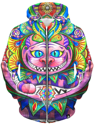 Cheshire Cat Unisex Zip-Up Hoodie -Moonbestprint