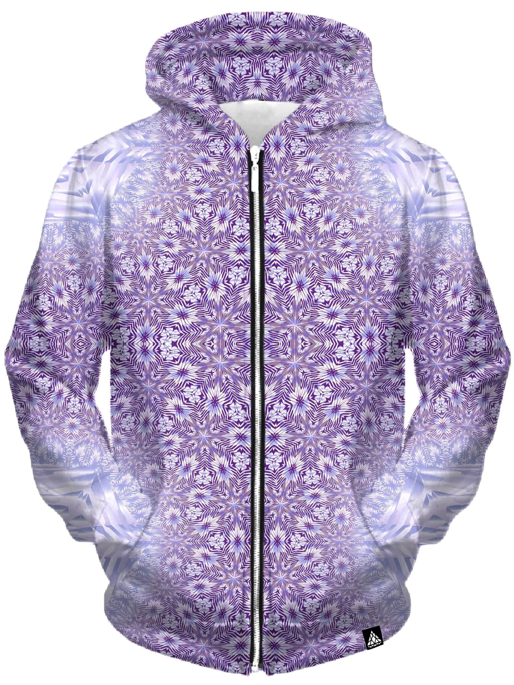 Lavender Starseed Portal Unisex Zip-Up Hoodie -Moonbestprint