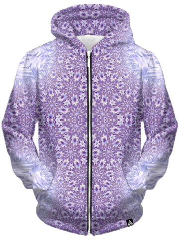 Lavender Starseed Portal Unisex Zip-Up Hoodie -Moonbestprint